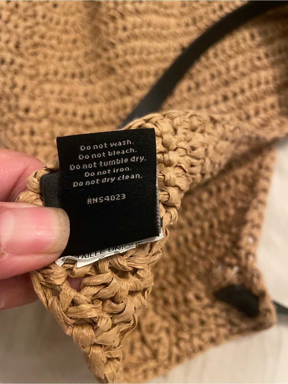 Banana Republic Natural Woven Tote with Black Handles - Picture 3 of 6